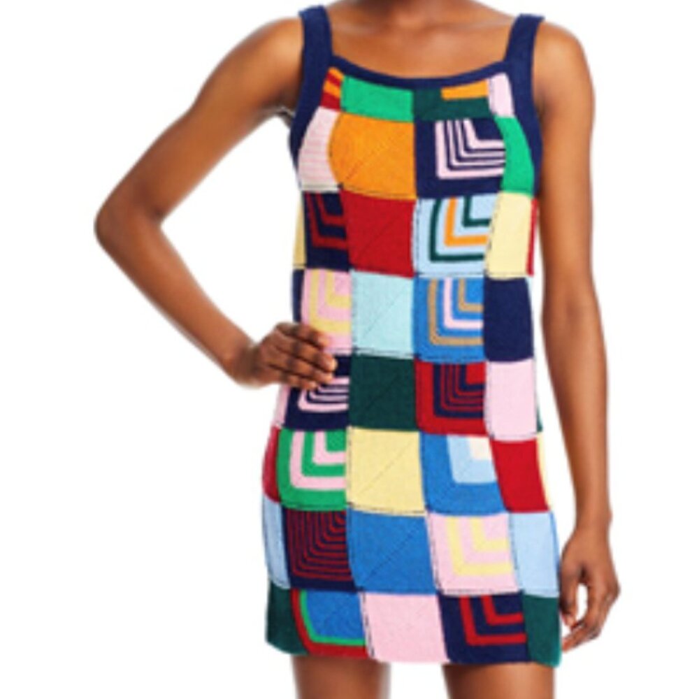 Re/Done Multicolor Patchwork Dress - image 3